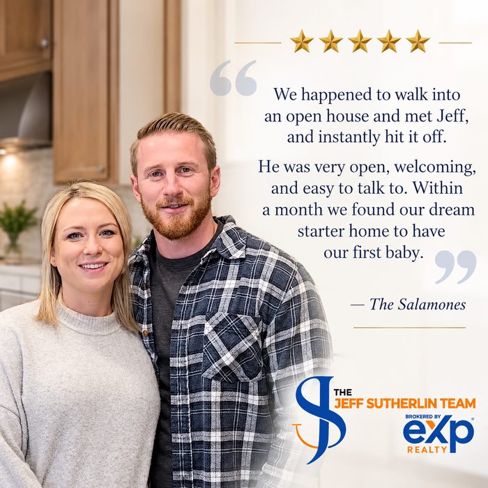 Testimonial from the Salamones: &ldquo;We happened to walk into an open house and met Jeff, and instantly hit it off. He was very open, welcoming, and easy to talk to. Within a month we found our dream starter home to have our first baby.&rdquo;